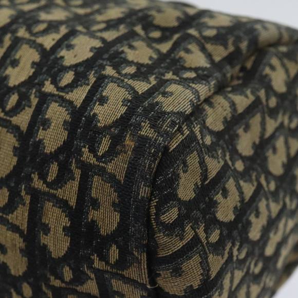 Christian Dior Trotter Canvas Hand Bag Navy Gold Auth 93865 - Picture 9 of 16